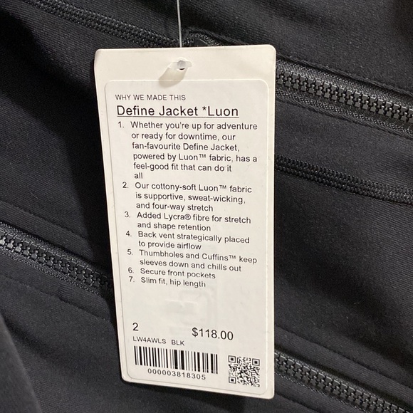 Lululemon Define Jacket Luon Black - Picture 3 of 9